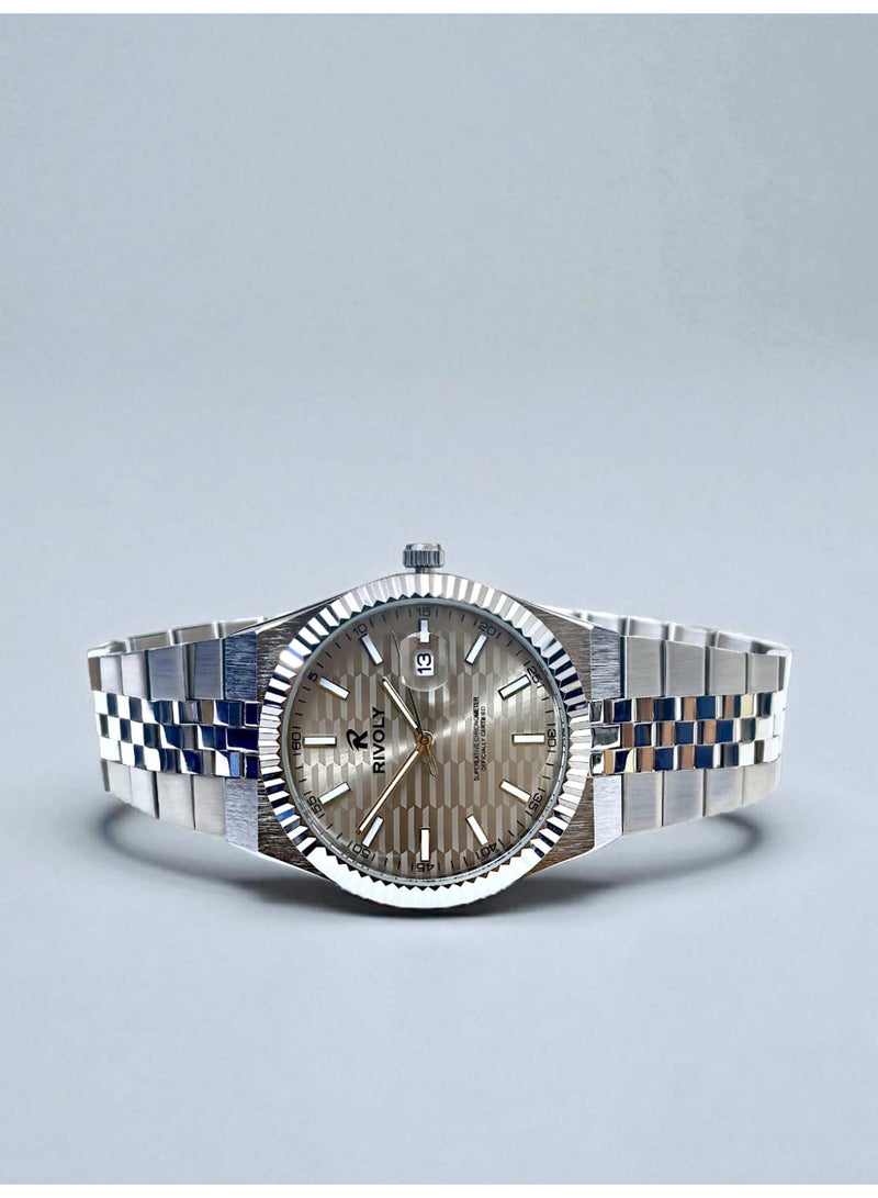 REVUELE Men's Stainless Steel Analog Quartz Watch, Easy to Read Fashion Design Waterproof Classic Luxury. - Image 2