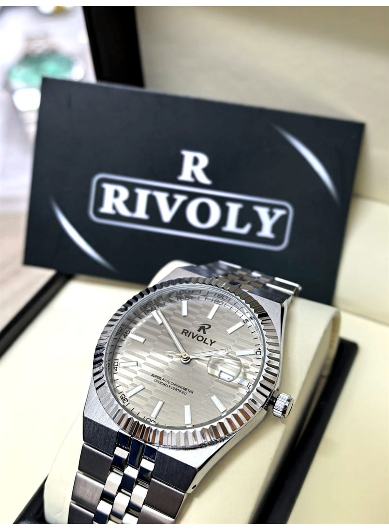 REVUELE Men's Stainless Steel Analog Quartz Watch, Easy to Read Fashion Design Waterproof Classic Luxury. - Image 3