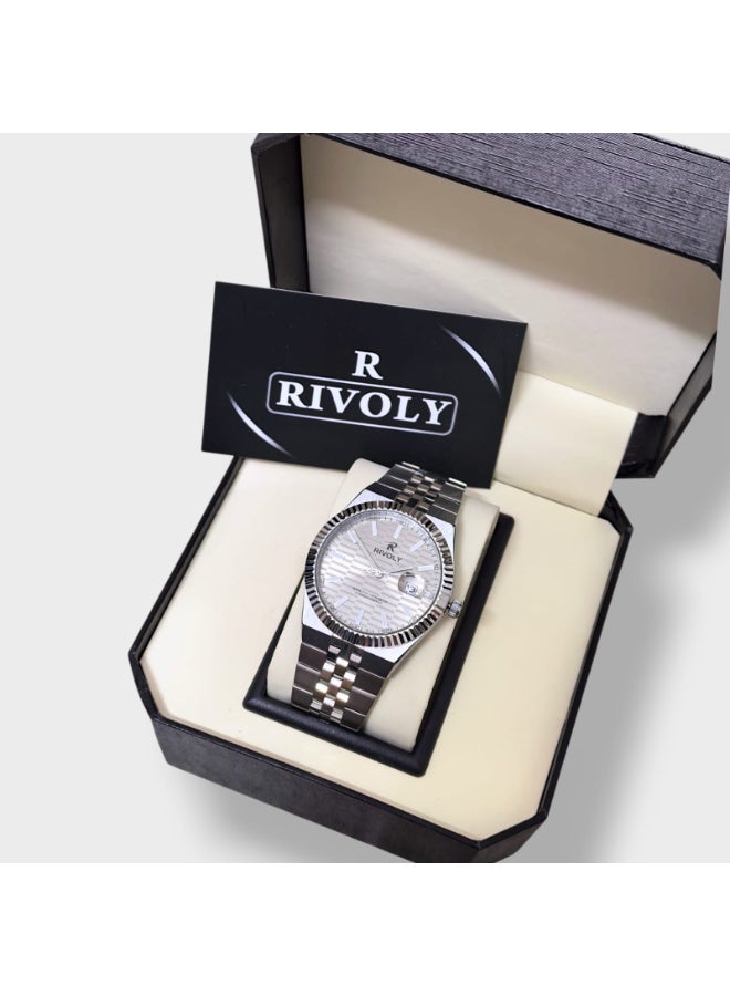 REVUELE Men's Stainless Steel Analog Quartz Watch, Easy to Read Fashion Design Waterproof Classic Luxury. - Image 5