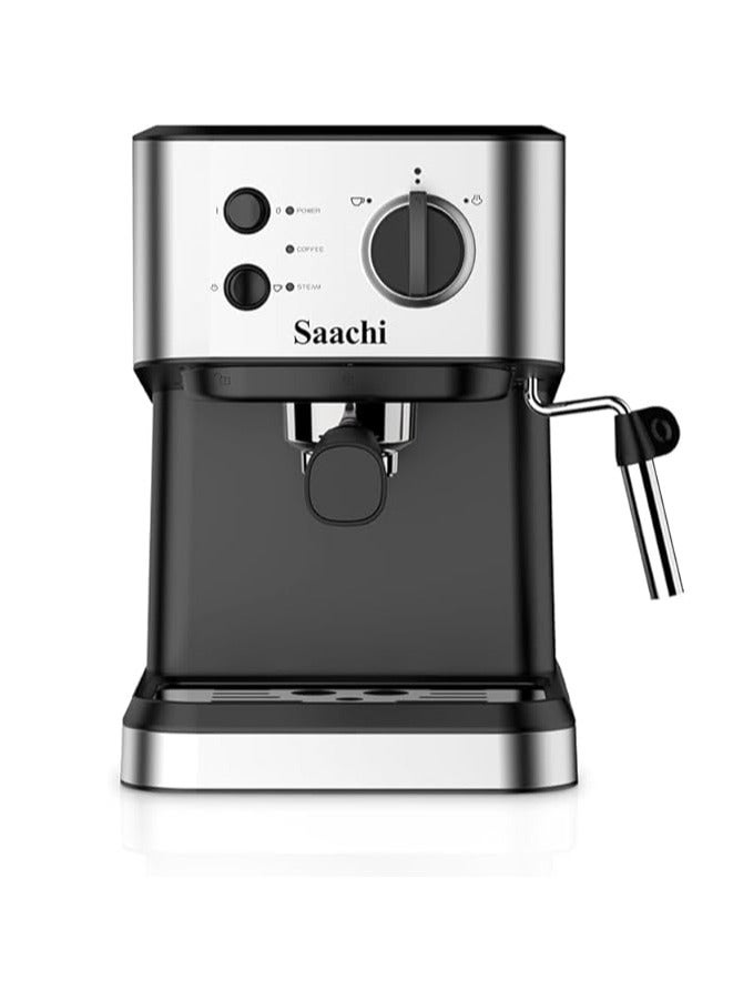 Saachi Coffee Maker With 20 Bar High Pressure Pump 1 kg 1050 W NL-COF-7068-BK Black 1 kg 1050 W NL-COF-7068 Black - Image 2
