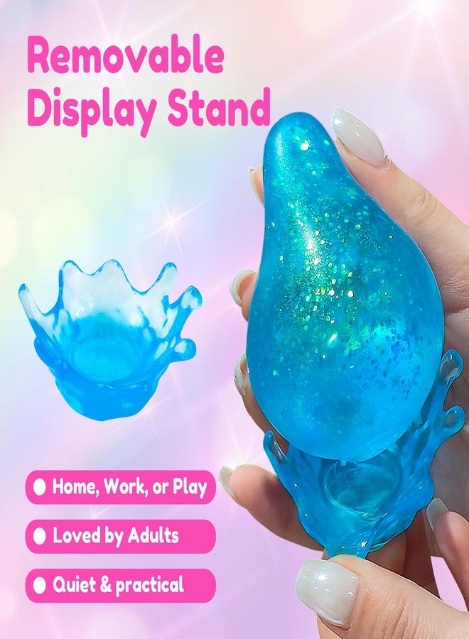 Chgfs Squishy Stress Balls, Cube Squishies Anxiety Stress Relief Ice Squishy Malt Sugar Balls, Soft Sensory Calming Toys for Kids Teens, Party Favors & Classroom Prizes for Kids - Blue - Image 3