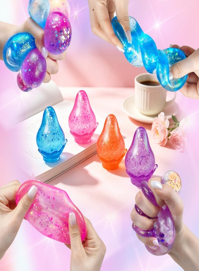 Chgfs Squishy Stress Balls, Cube Squishies Anxiety Stress Relief Ice Squishy Malt Sugar Balls, Soft Sensory Calming Toys for Kids Teens, Party Favors & Classroom Prizes for Kids - Blue - Image 5