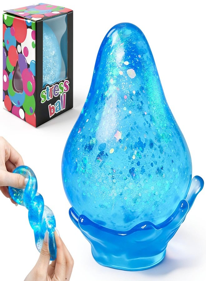Chgfs Squishy Stress Balls, Cube Squishies Anxiety Stress Relief Ice Squishy Malt Sugar Balls, Soft Sensory Calming Toys for Kids Teens, Party Favors & Classroom Prizes for Kids - Blue - Image 1