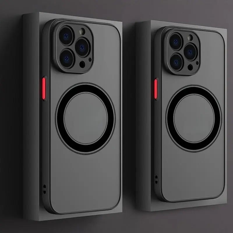 Luxury Magnetic Wireless Charging Armor Case for iPhone 11/12/13/14/15/16/17 Pro Max Plus - Image 1