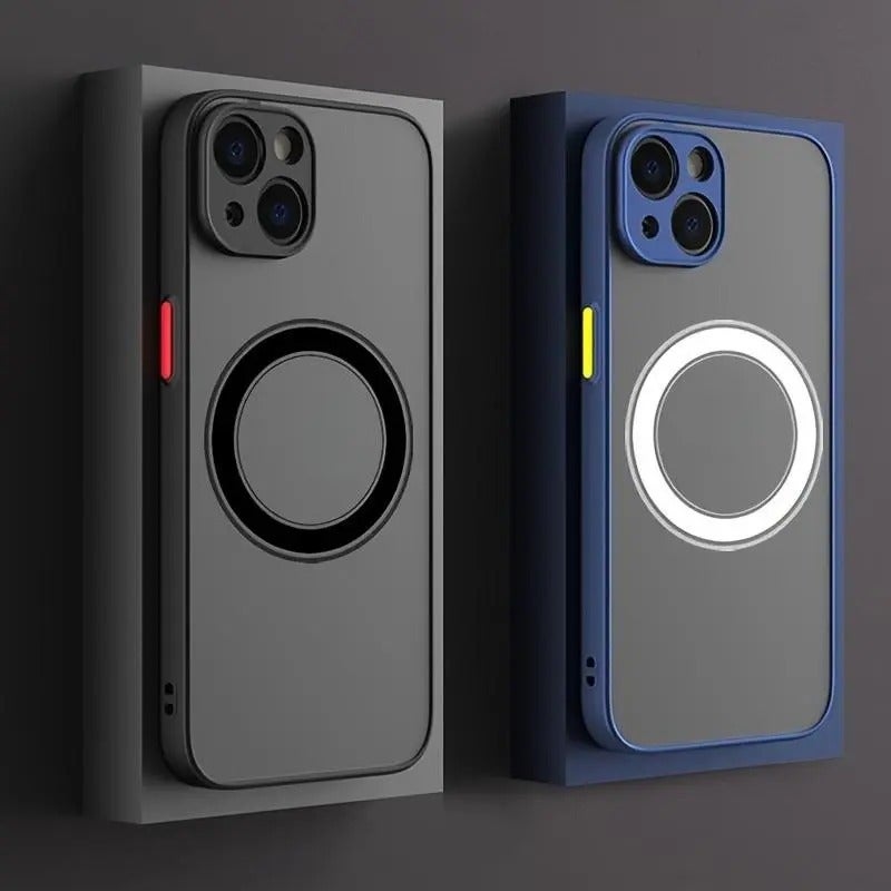 Luxury Magnetic Wireless Charging Armor Case for iPhone 11/12/13/14/15/16/17 Pro Max Plus - Image 4