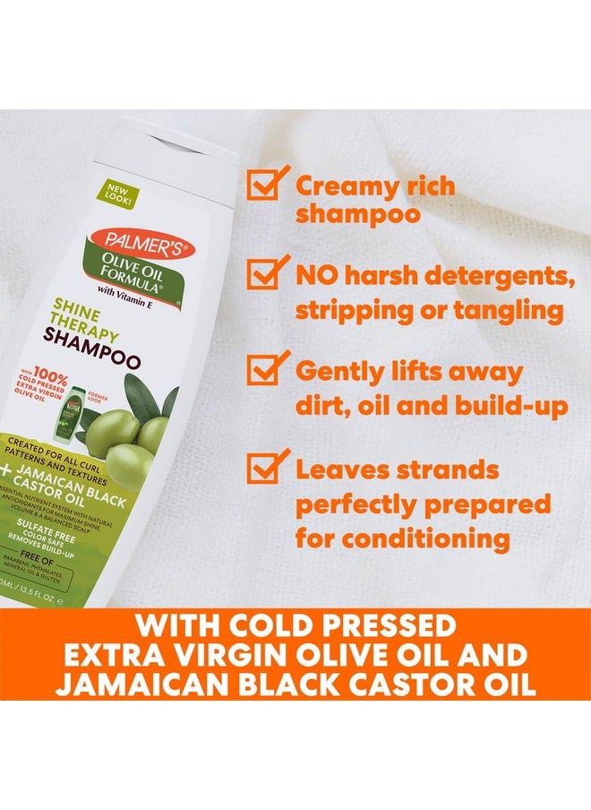 PALMER'S - Olive Oil Smoothing Shampoo For Extra Shine, Colour Safe, Free Of Sulfates, Parabens, Phthalates,Mineral Oil & Gluten - 400Ml - Image 1