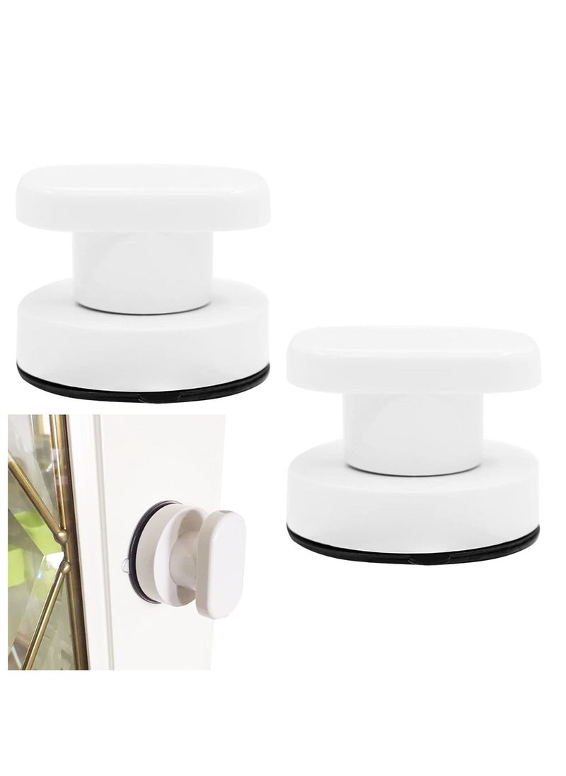 Y&D Suction Cup Handles, Glass Door Handles Vacuum Strong Pull for Bathroom Wall, Shower, Cabinet, Mini Fridge, White (2 Pack)  - Image 1
