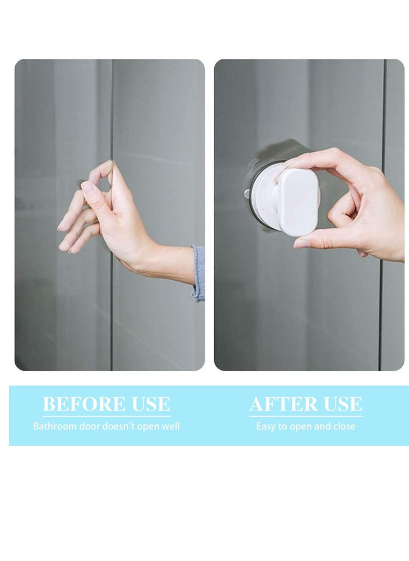 Y&D Suction Cup Handles, Glass Door Handles Vacuum Strong Pull for Bathroom Wall, Shower, Cabinet, Mini Fridge, White (2 Pack)  - Image 4