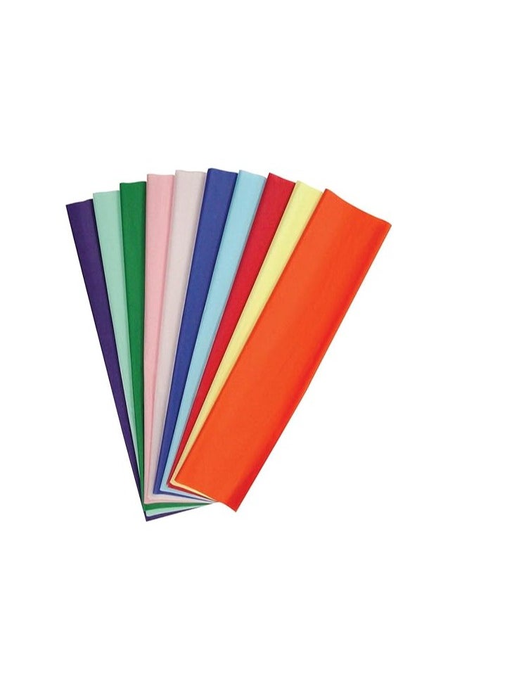 FLAMINGO Colour Tissue Paper 50x75cm, Set of 10 Sheets Mix Colors  - Image 1