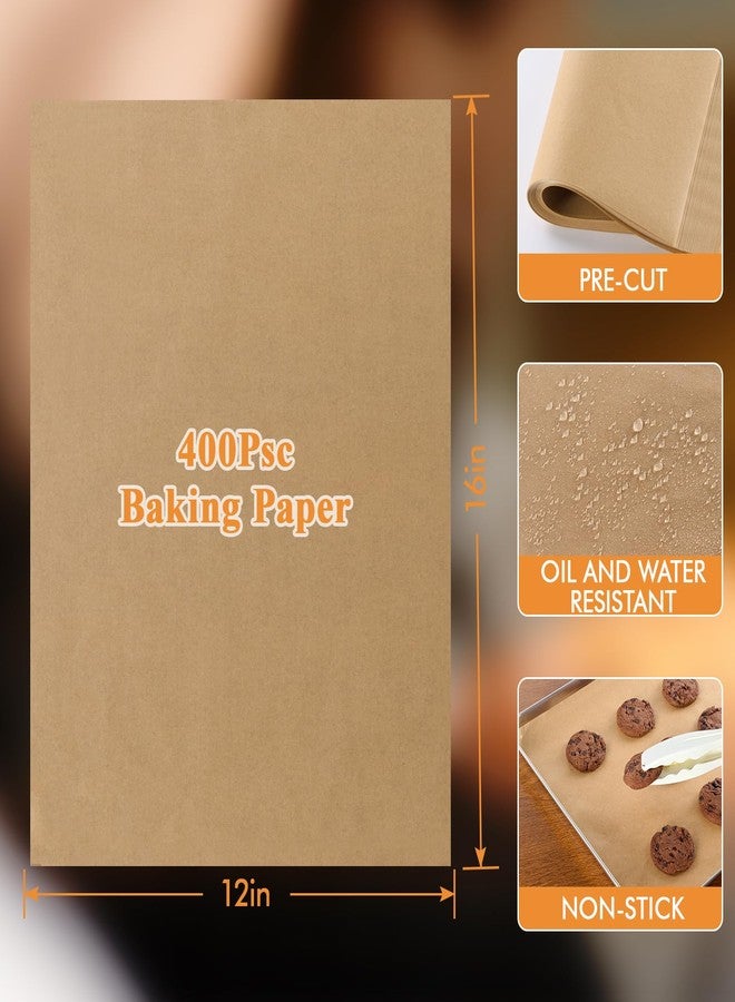 MUCHII 400 Pcs Unbleached Parchment Paper Sheets, 12 x 16 Inch Precut Non-Stick Parchment Sheets for Baking, Cooking, Grilling, Air Fryer, and Steaming - Image 3