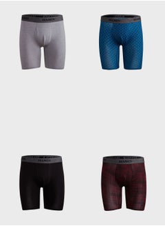 Hanes مجموعة من 4 سراويل داخلية بشعارات متنوعة  - Image 1