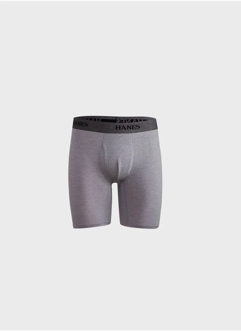 Hanes 4 Pack Assorted Logo Band Trunks