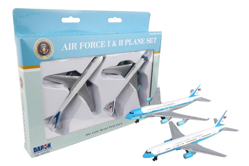 Daron Air Force One 2 Plane set Air Force One and Air Force Two Blue and White - Image 2
