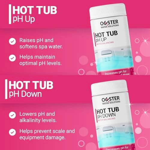 Bio Ouster Hot Tub Water Balancing Kit – Spa pH Up, pH Down, Alkalinity Increaser, Calcium Hardness Increaser & Test Strips – Spa Chemicals Starter Kit for Inflatable & Acrylic Hot Tubs – Made in USA - Image 3