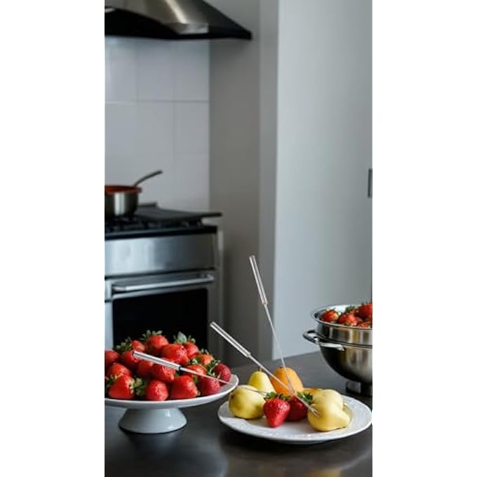 Honwor Stainless Steel Fondue Forks Set 95 Inch Heat Resistant Handles Dishwasher Safe Ideal For Chocolate Cheese Hot Pot Bbq Marshmallows - Image 3