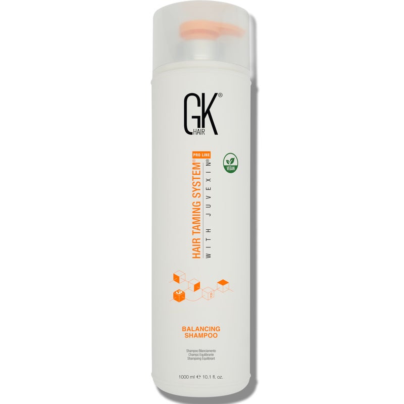 GK HAIR Balancing Shampoo Repairs Dry Damage For Oily Flaky Itchy Scalp Thinning Removes Impurities Deep Cleansing Natural Moisture Keratin Treatment Sulfate Parabem Free All Hair Types - 33.8 Ounce - Image 1