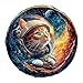 Purdicra Wooden Jigsaw Puzzles Space Cat Wooden Puzzles for Adults with Unique Shape Adult Jigsaw Puzzle Birthday Gifts for Adults 134x132300pcs - Image 2