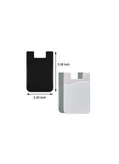 Excefore 3pcs Cellphone Card Holder Back Wallet, Silicone Adhesive Stick-on Credit Card ID Card Keeper  - Image 5