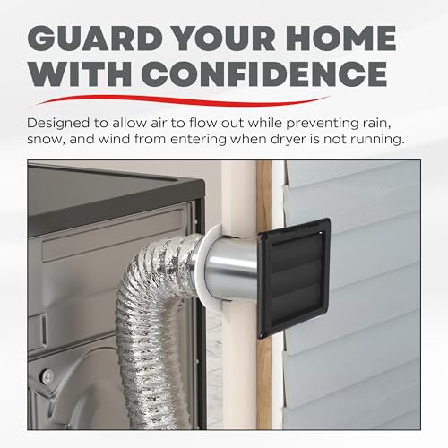 Deflecto Supurr-Vent Louvered Hood, Black - 4" Diameter - Image 4