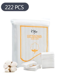 Ant 222 Piece Hypoallergenic Facial Cleansing Squares Cotton Pads, Makeup Remover Pads Three Layer Thickened Cotton, Facial Lip Eye Makeup Remover Pads for women  - Image 1