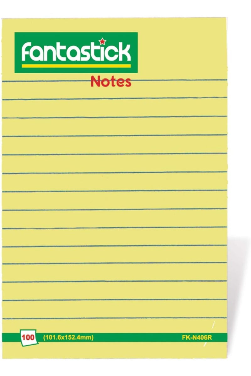 Fantastick - Sticky Notes (4x6) Yellow FK-N406R – 12Pc