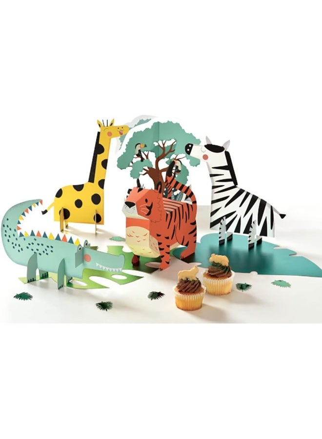 Amscan Get Wild Birthday Table Centerpiece Decorating Kit 5pcs