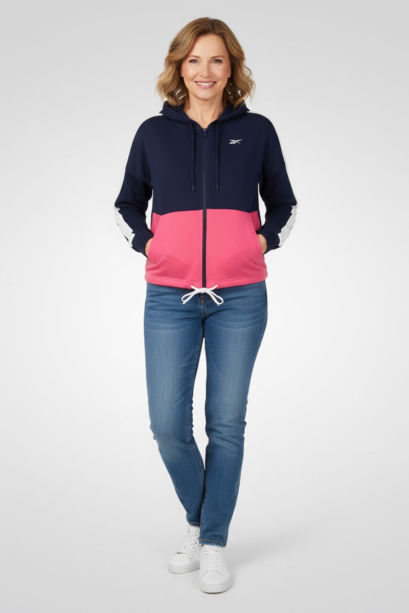 Reebok Women Sportswear Fit Long Sleeve Outdoor Hoodie, Multicolor - Image 1