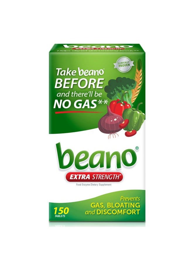 Beano Extra Strength, Gas Prevention & Digestive Enzyme Supplement, 150 Count  - Image 1