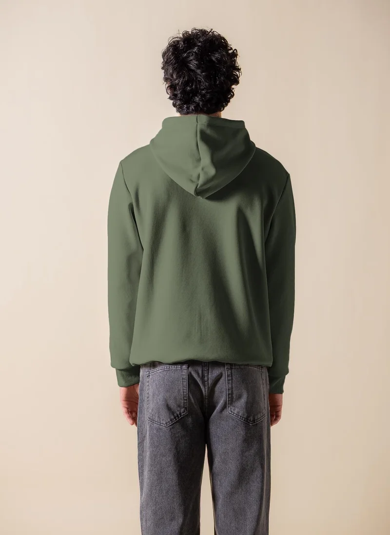 SHAPES DETAIL EMBROIDERED HOODIE