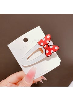 Generic Sweet Fresh Acid Cloud One-line Wave Edge Duckbill Clips Cute Girl Edge Hair Clips Geometric Korean Style Plasticresin Headdress 9-25 Bow tie 