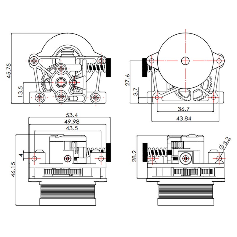 CNC All Metal Sherpa Mini Extruder High Temperature Resistance Light Weight Kit with Helical Gear for Complete Meching Compatible with VORON/ CR-10/ CR10S/ CR-10 4S/ CR-10 5S/ CR-10 MINI/ CR-20/ - Image 4