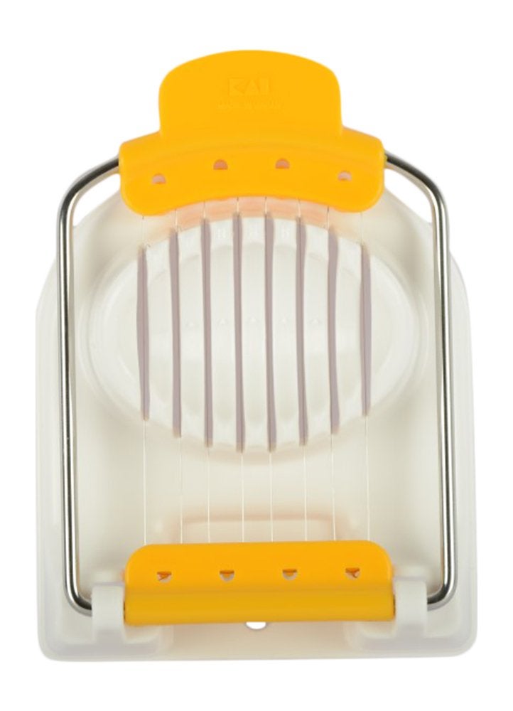 Kai Japan Stainless Steel Egg Slicer, White & Yellow - Image 1