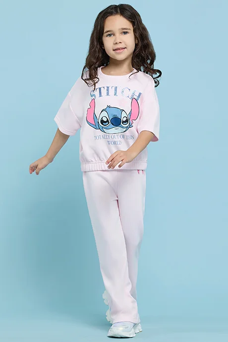 R&b Stitch Print Sweatsuit Set