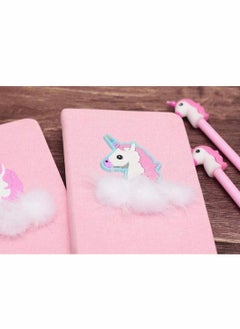 Excefore Unicorn Notebook Gel Pens Set - Journal Stationery Set Birthday Gifts for Girls, Cute Girls Writing Toys of All Ages Unicorn Notebook for Children Age 5 6 7 8 9 10 11 12 years old  - Image 4