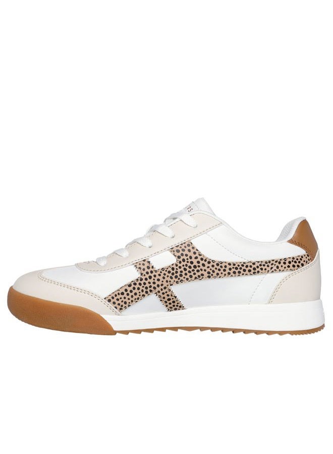 SKECHERS حذاء سنيكر زينجر كونكريت للسيدات، أبيض/نمر، 9.5 - Image 2