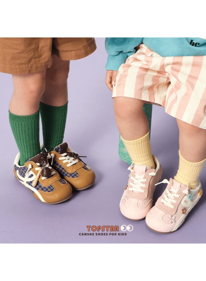 Topstar Kids Running Shoes Spring New Girls Casual German Training Shoes Boys Retro Outdoor Sneakers Brown Size 22 - Image 1