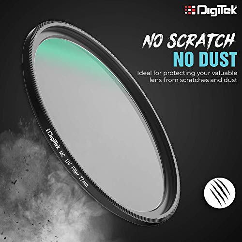 DIGITEK® (MCUV77 MM) 77mm MC UV Filter with 16 Multi-Coated Layers for DSLR Camera Lens Protection from UV Rays, Dust & Scratches - Image 2