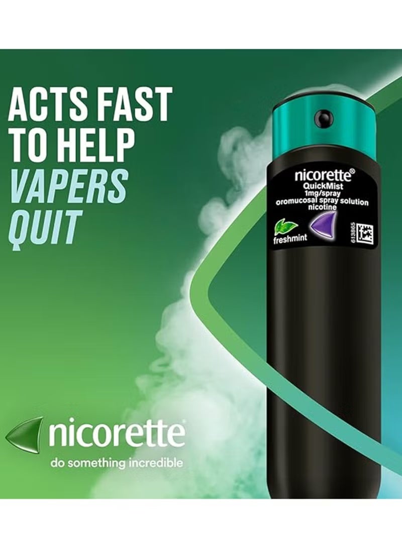 نيكوريت بخاخ الفم السريع، نكهة النعناع المنعش – 2 × 150 بخّة - Image 2