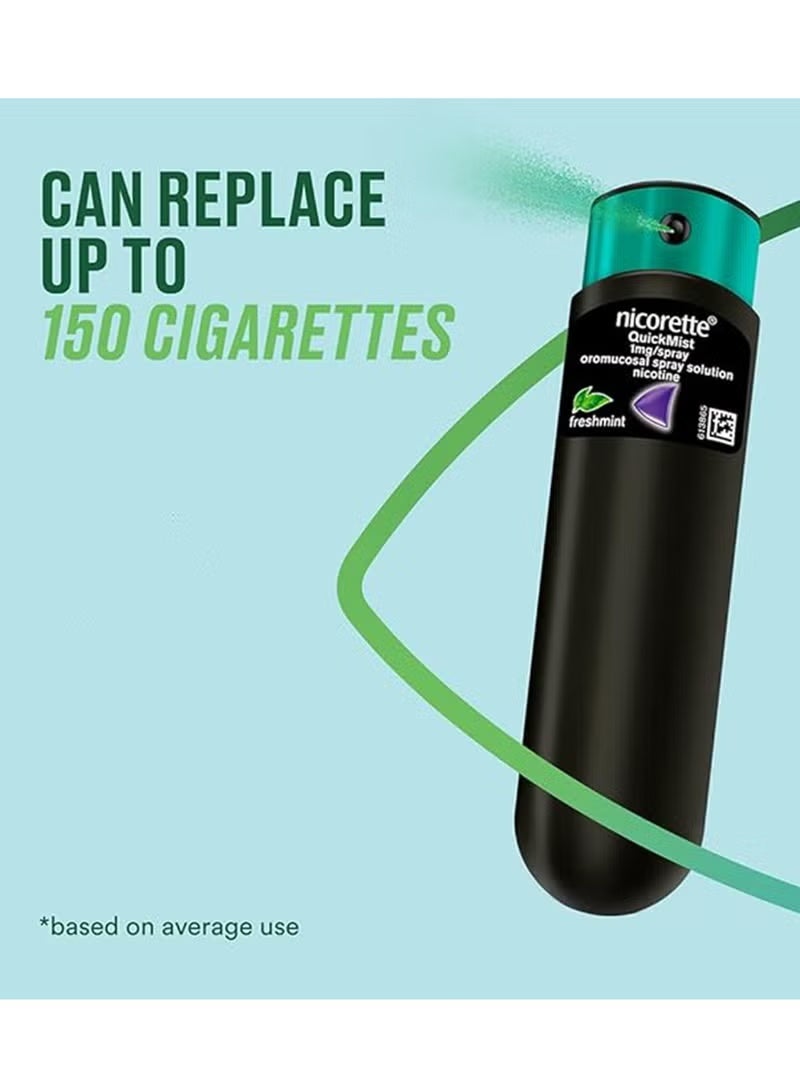 نيكوريت بخاخ الفم السريع، نكهة النعناع المنعش – 2 × 150 بخّة - Image 4