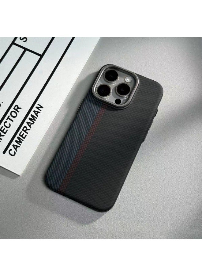 For Apple Kevlar Texture Metal Frame Drop-resistant Protective Cover  iPhone14promax 
