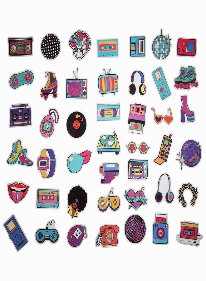 Cleverplay 100 Pack 90s 80s Stickers, 1990's 1980's Hip Hop Party Favors, Birthday Decorations - Image 3