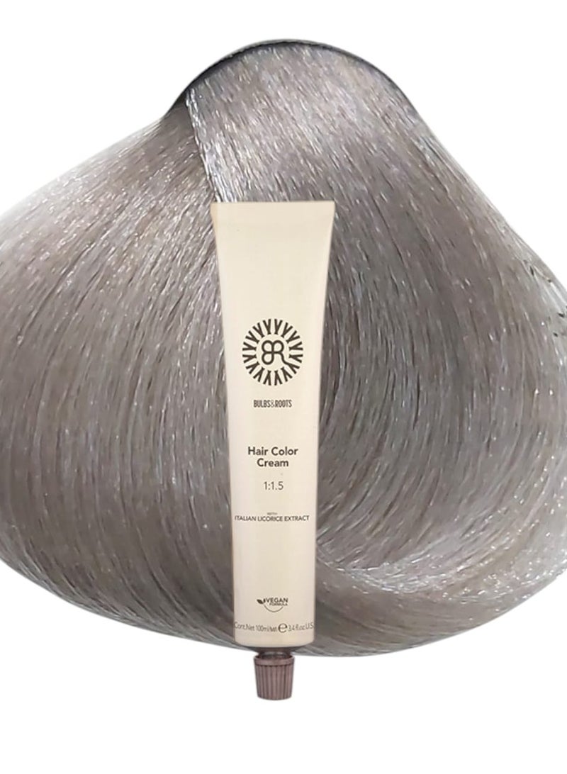 بي ار صبغه BR الايطاليه نباتيه 100%  للتلوين الشعر رقم 9.11   100 ملليلتر - Image 1