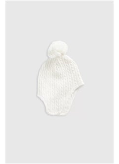 mothercare قبعة بيبي محبوكة ذات حافة كريمية  - Image 1