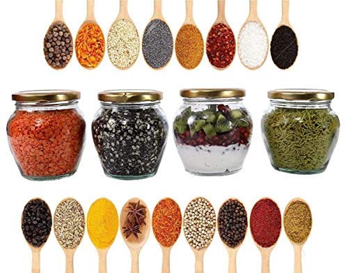 Black Sparrow Matka Glass Jar with Air Tight Lid Suitable to use in Your Home Office Kitchen Storage container Glass Jars for Spice Jam Honey Decoration Craft Work 200 ml Set of 6 - Image 2