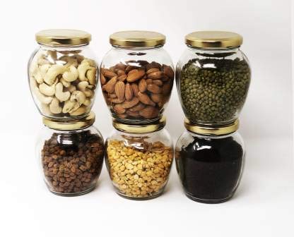 Black Sparrow Matka Glass Jar with Air Tight Lid Suitable to use in Your Home Office Kitchen Storage container Glass Jars for Spice Jam Honey Decoration Craft Work 200 ml Set of 6 - Image 5