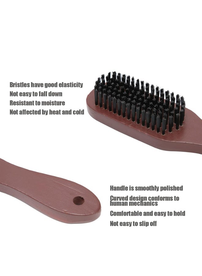 NIKITA.VIVI فرشاة لحية بمقبض خشبي فرشاة متعددة الوظائف من النايلون بتصميم عتيق للحية فرشاة شعر خشبية ناعمة فرشاة مشط لحية - Image 2