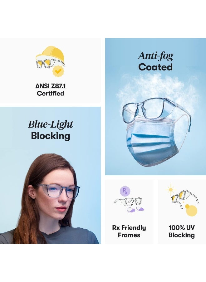 Generic - Stoggles - Official - Square - Z87.1 Certified Safety Glasses - Anti-Fog - Blue Light Blocking - Image 1