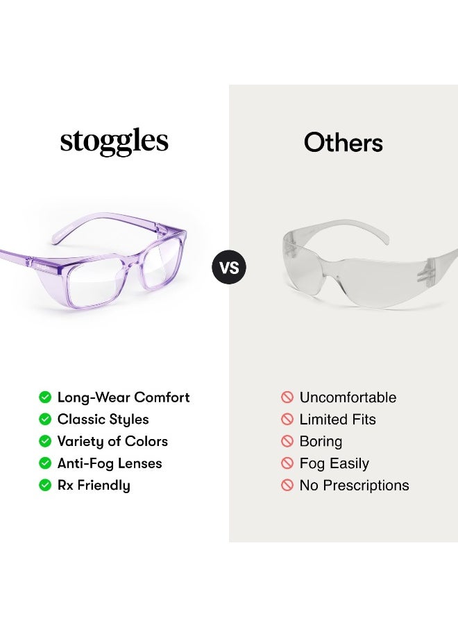 Generic - Stoggles - Official - Square - Z87.1 Certified Safety Glasses - Anti-Fog - Blue Light Blocking - Image 1