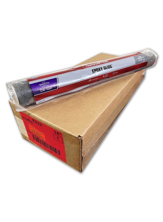 Wooster Brush R232-18 1/4-Inch Nap Epoxy Glide Roller Cover, Pack of 6 - Image 1