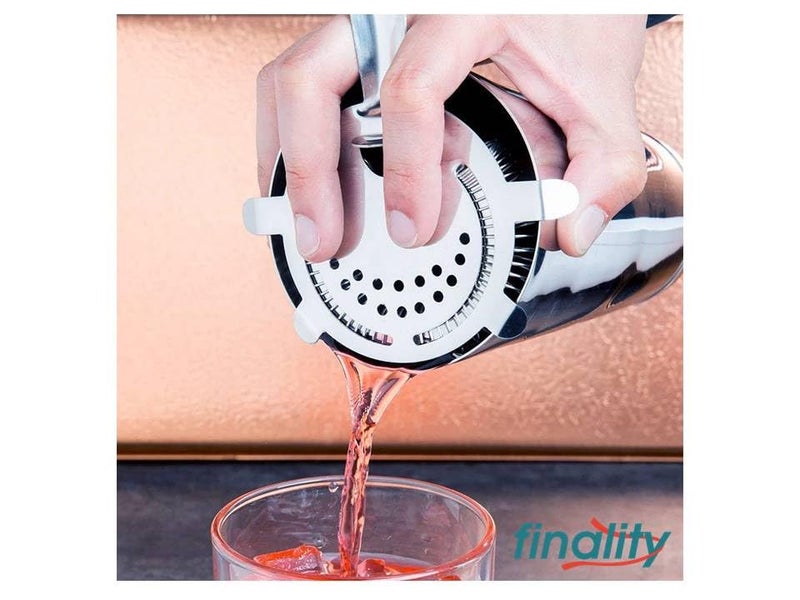 finality Stainless Steel Bar Tools Kit with Bar Accessories Wine Stopper Muddler Boston Shaker Strainer Japanese Jigger Bar Spoon Ice Tong Metal Pour Spouts 11 Pcs Gift Set - Image 5